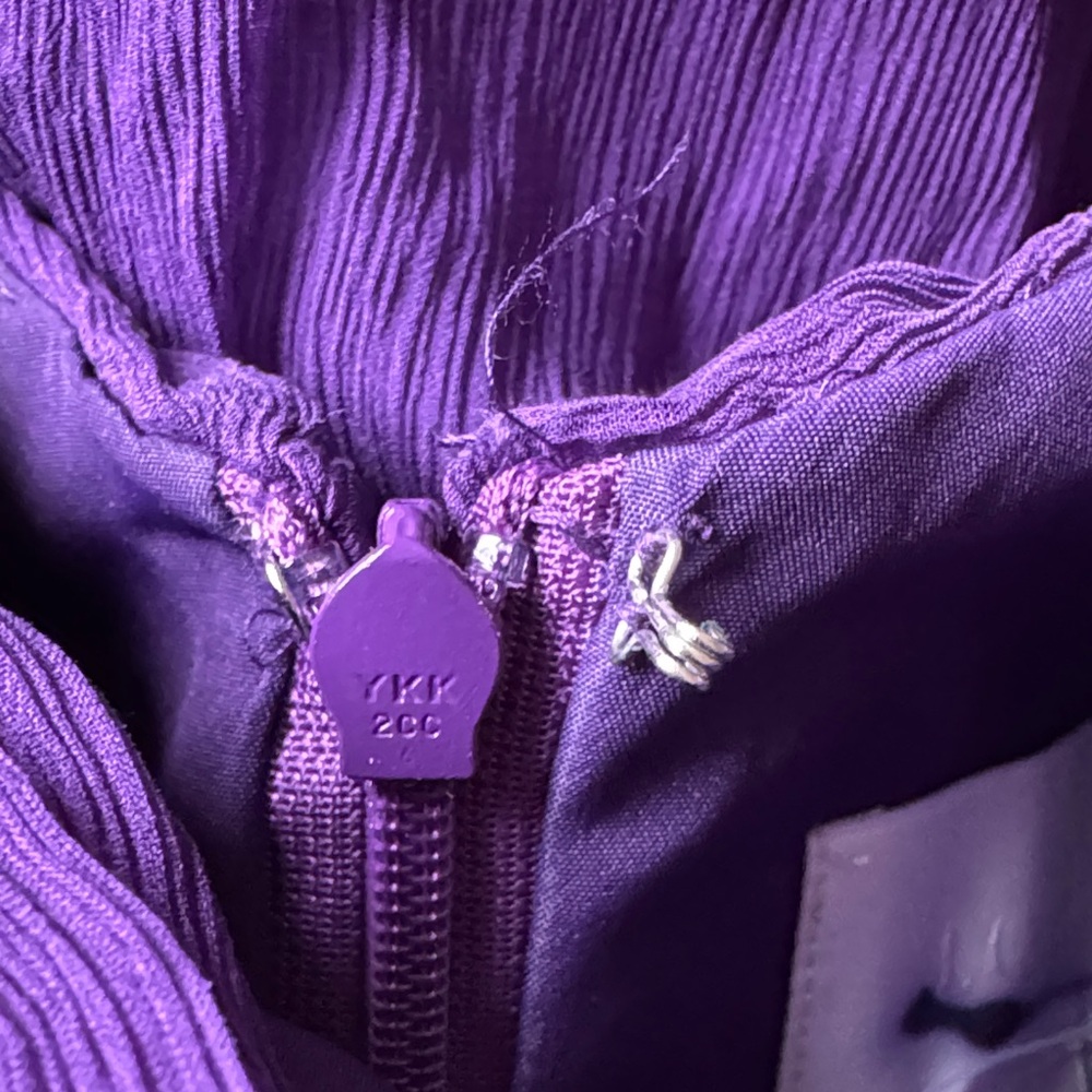 J. Crew Silk Chiffon Heidi Gown Eggplant 2, 6 $365 Purple - Picture 6 of 9
